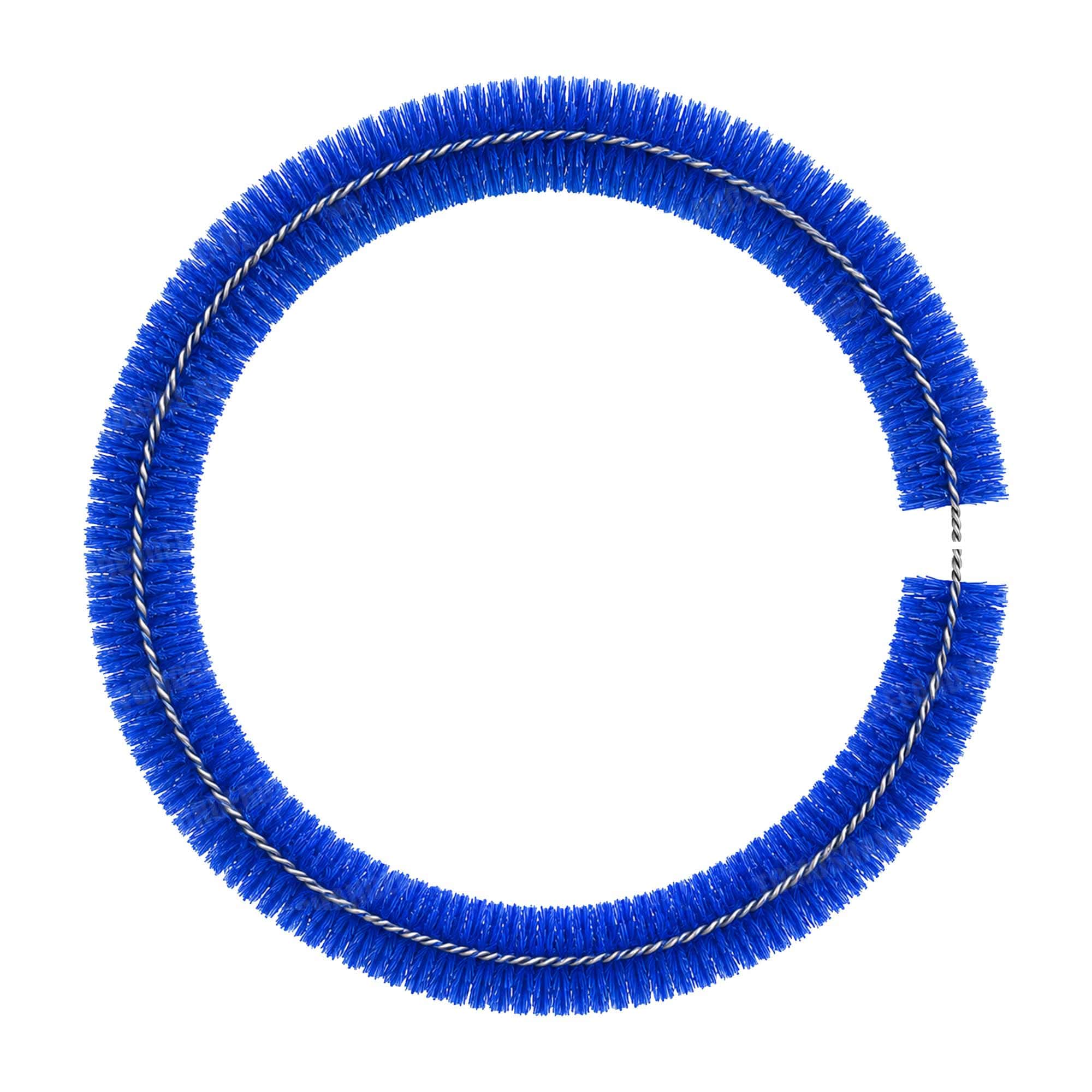 Naafborstel / poetser 75cm blauw