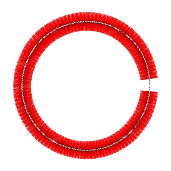 Naafborstel / poetser 75 cm rood