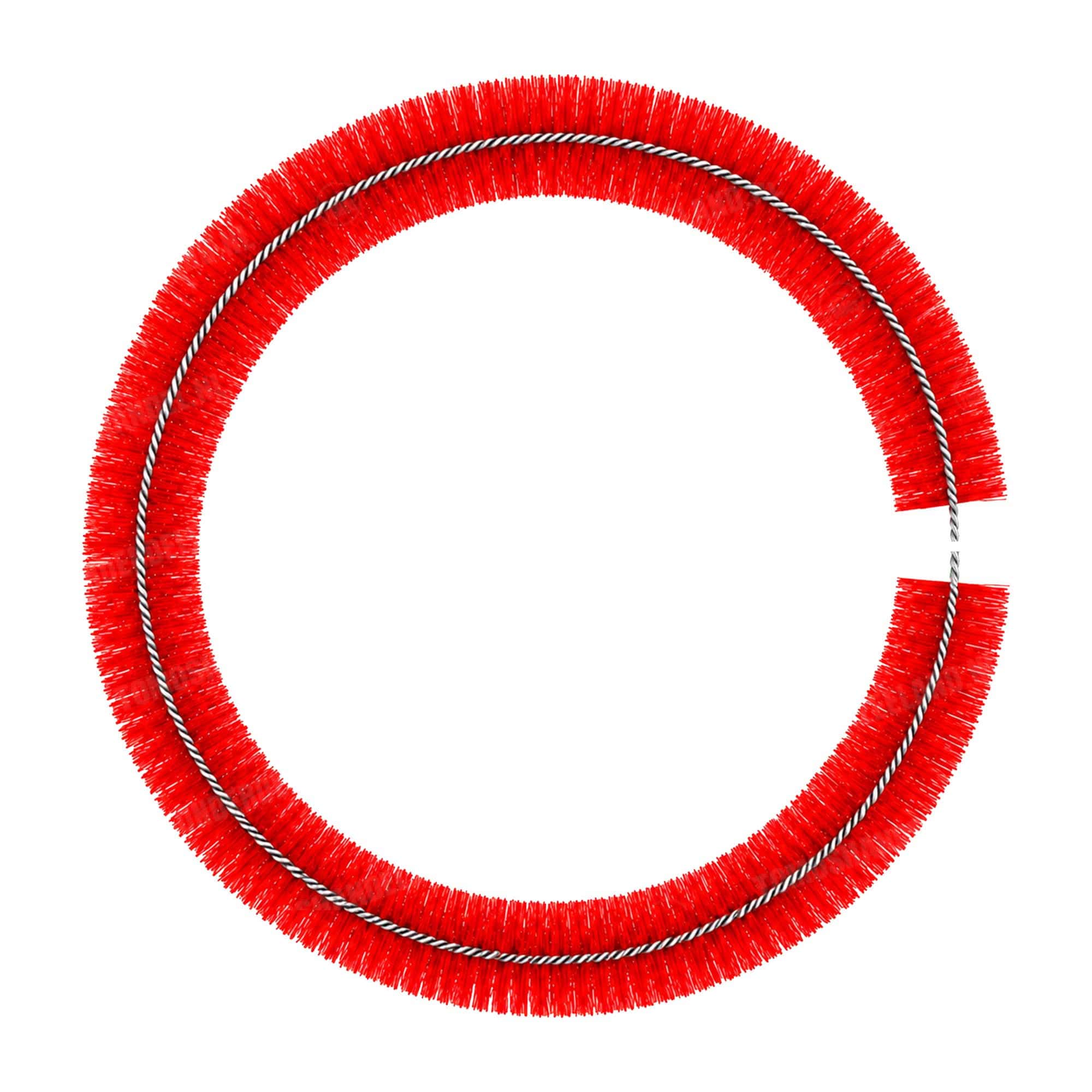 Naafborstel / poetser 75 cm rood
