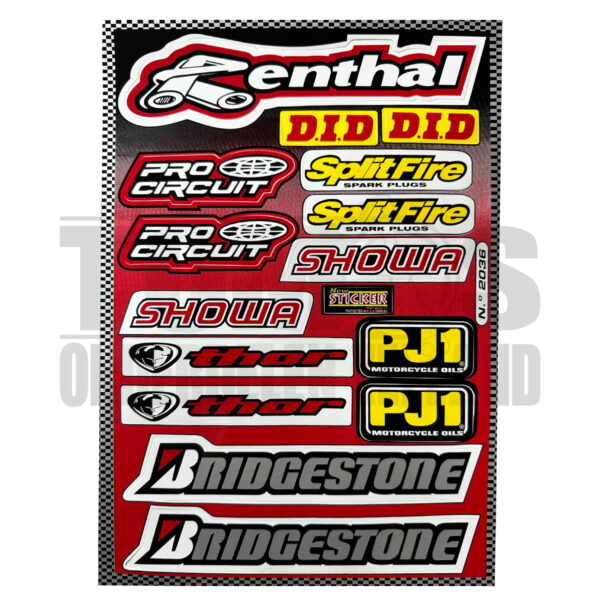 Stickerset sponsor Bridgestone 15-delig