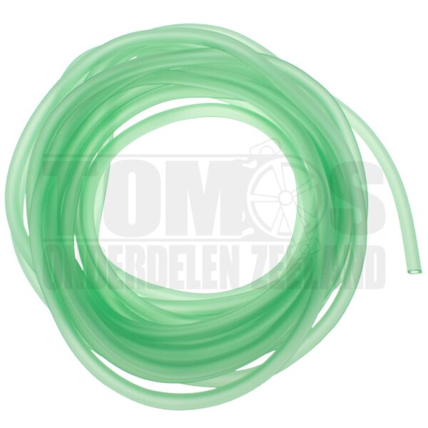 Olieslang silicone 3x5mm transparant groen per meter RMS universeel