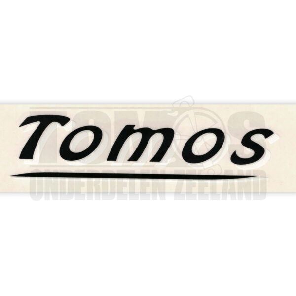 Tomos Sticker zwart / wit 10.5x3cm