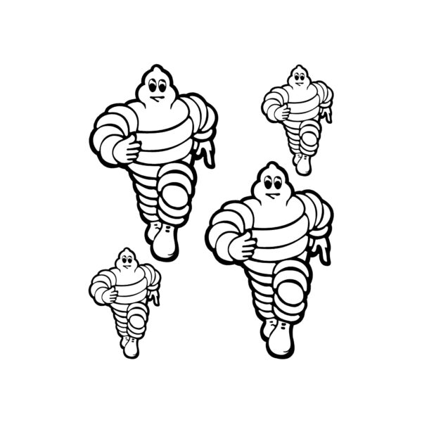 Michelin zonder logo Stickerset 4-delig