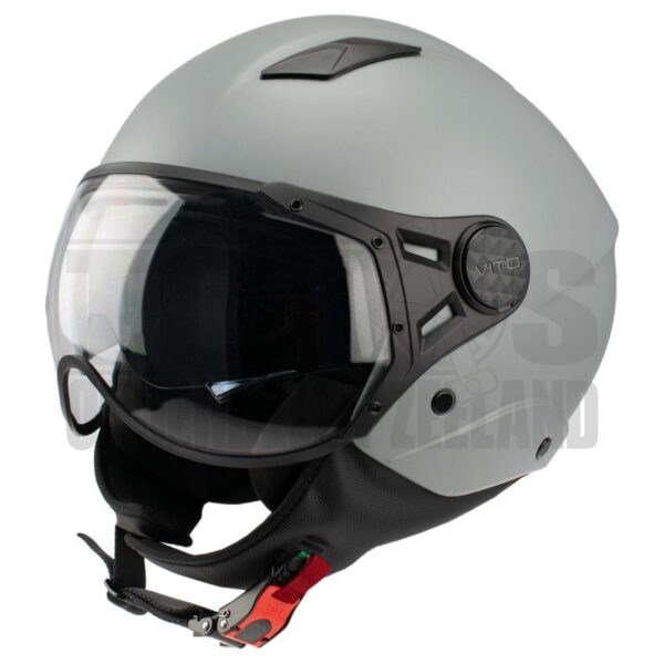 Helm Vito Jethelm met zonnevizier Lavori mat grijs/zwart