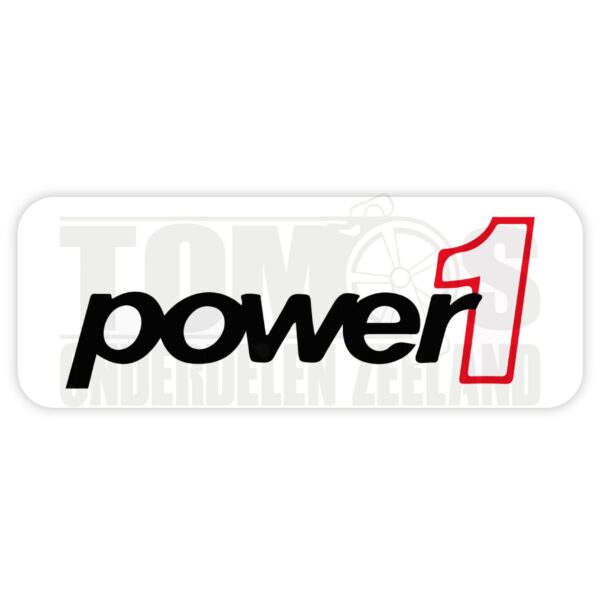 Sticker Power1 logo 10x3cm universeel