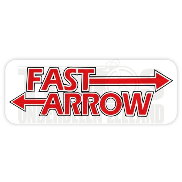 Sticker Fast Arrow logo 10x3cm universeel