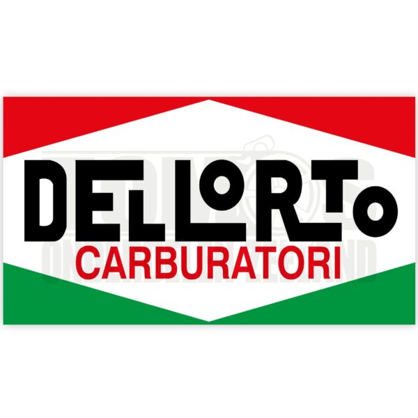 Sticker Dellorto logo 12x6cm universeel