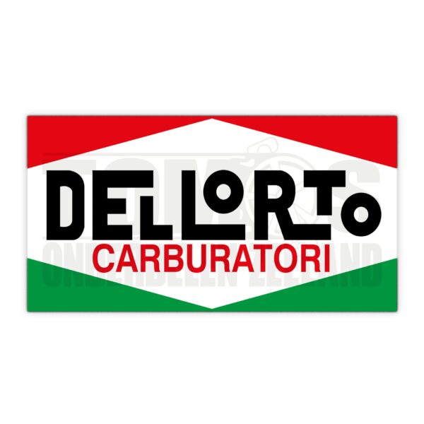 Sticker Dellorto logo 12x4cm universeel