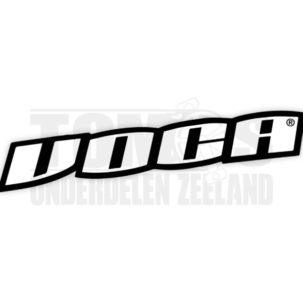Sticker Voca logo 13x2.5cm zwart / wit universeel