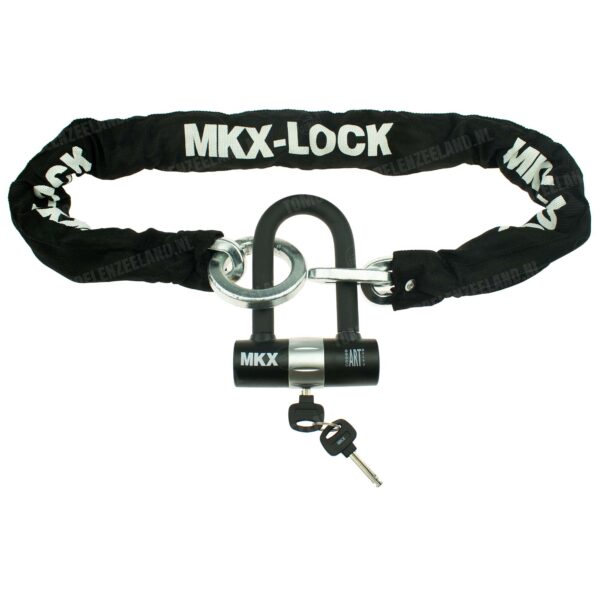 Kettingslot 120cm ART-3 U-lock / beugelslot zwart MKX