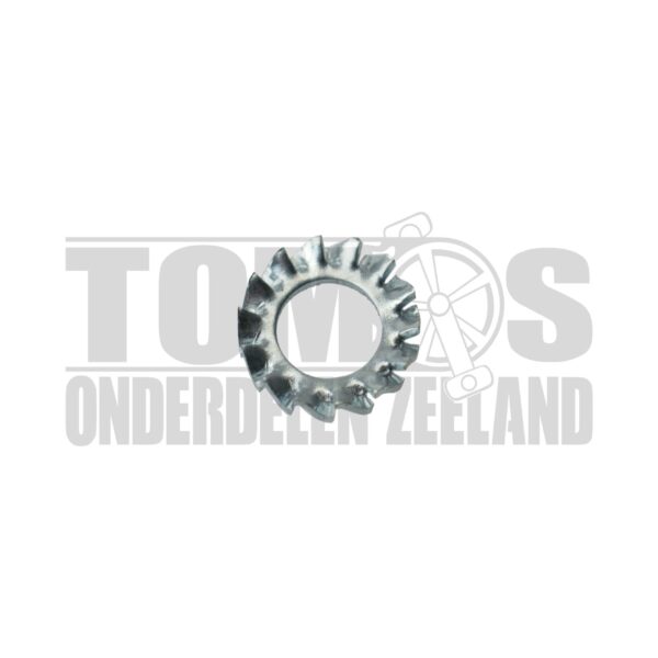 Tandveerring buitenvertanding M8 verzinkt DIN6798A