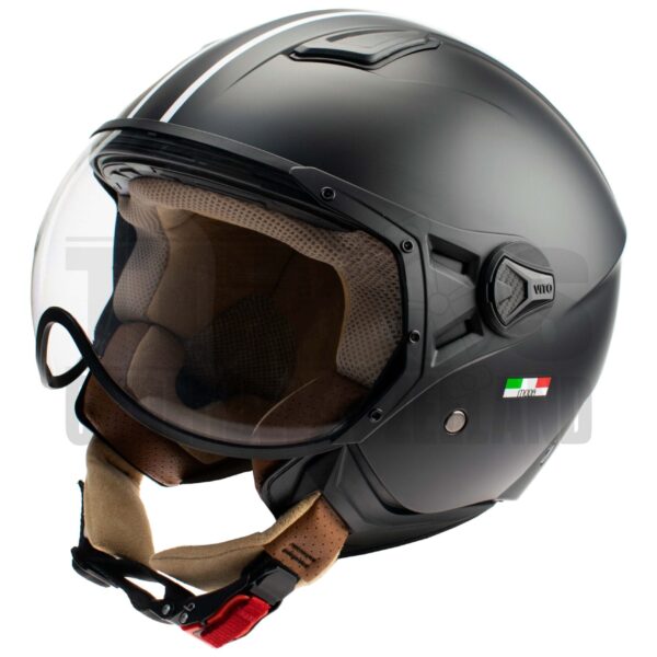 Helm Vito Jethelm Moda mat zwart/zwart bruin