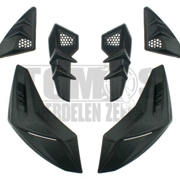 Helm Vito Integraalhelm Bruzano / Predator rooster set 6-delig zwart