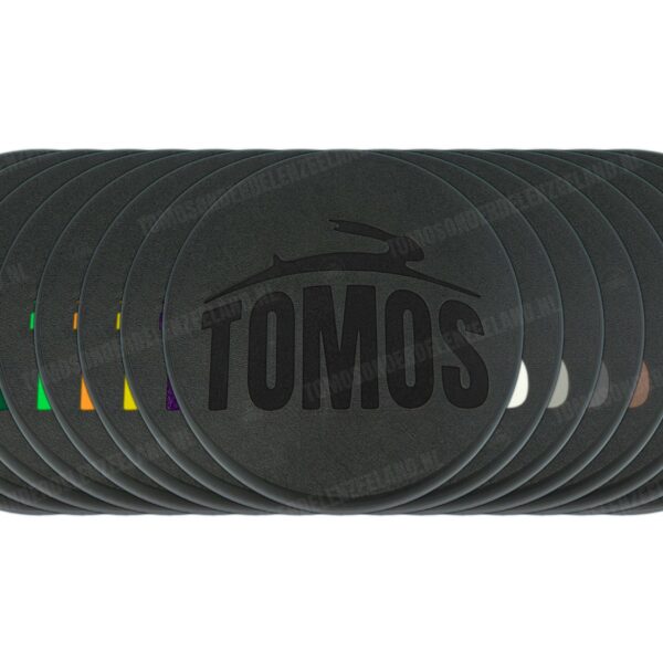 Tomos Afdekplaat met logo diverse kleuren kickstartdeksel / vliegwieldeksel A52 / A55