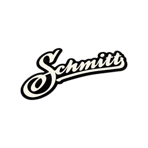 Sticker Schmitt logo 12x8cm zwart / wit universeel