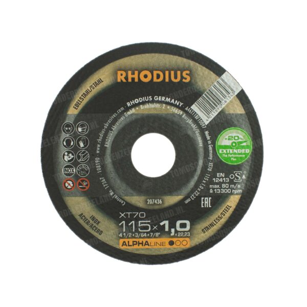 Haakse slijper Doorslijpschijf 115x1mm