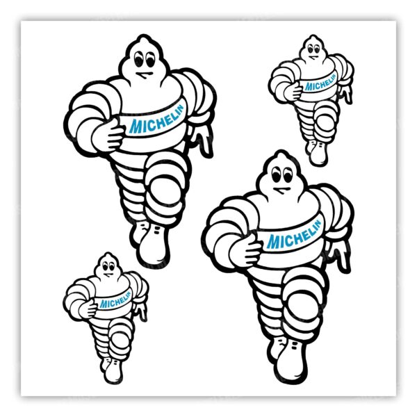 Michelin met logo Stickerset 4-delig