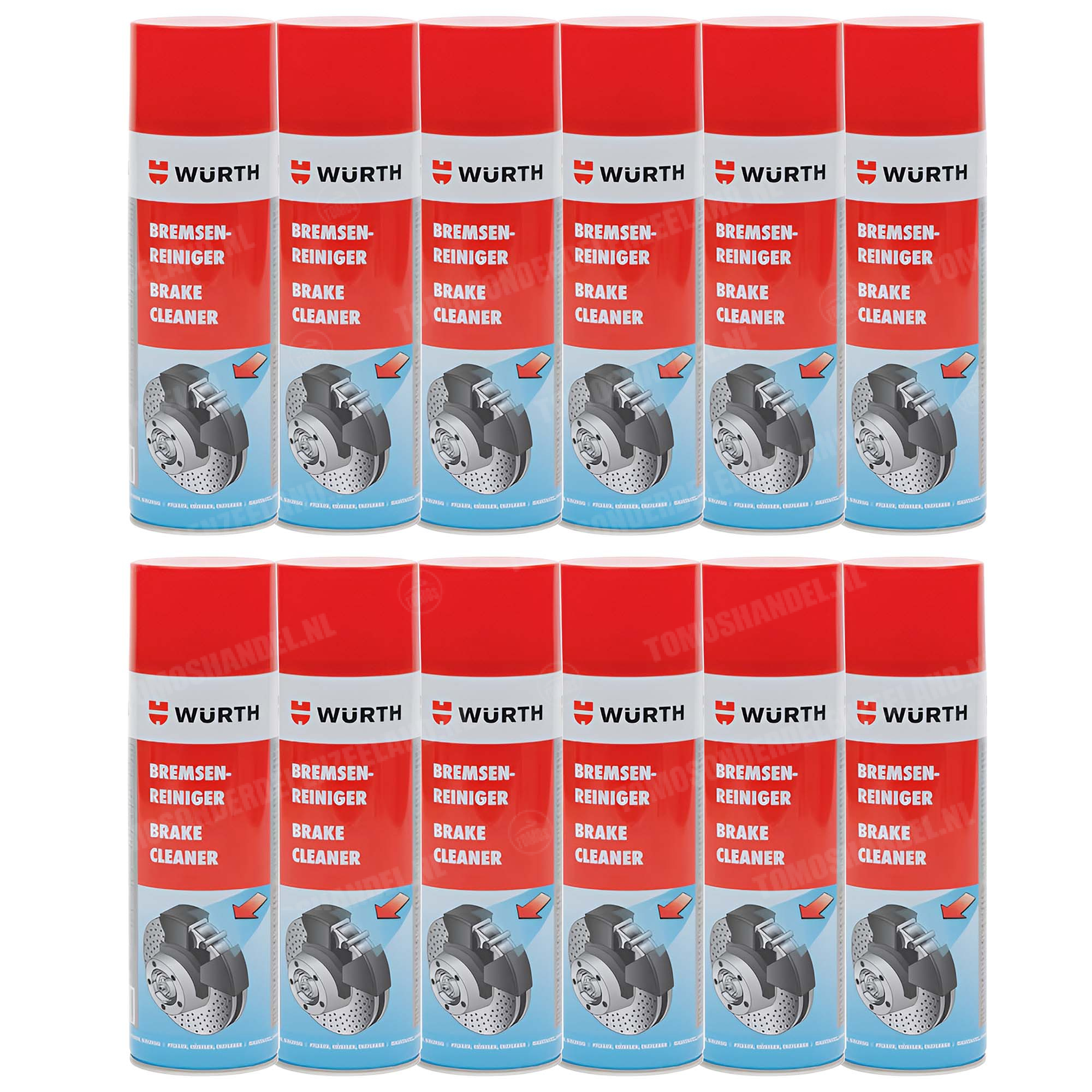 Würth Remmenreiniger brake cleaner spray 500ml 12 stuks