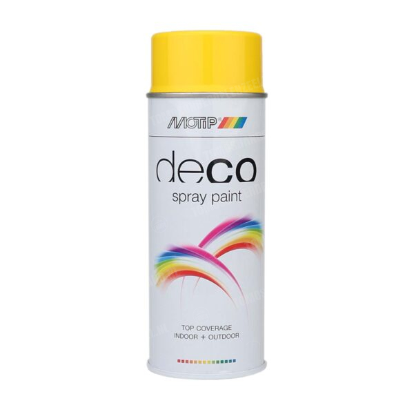 Motip Spuitlak Alkyd koolzaad geel hooglans RAL 1021 deco 400ml