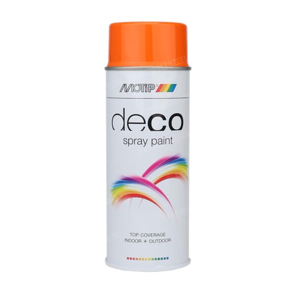 Motip Spuitlak Alkyd zuiver oranje hooglans RAL 2004 deco 400ml