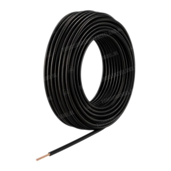 Electrisch draad zwart 1.5mm montagedraad per meter
