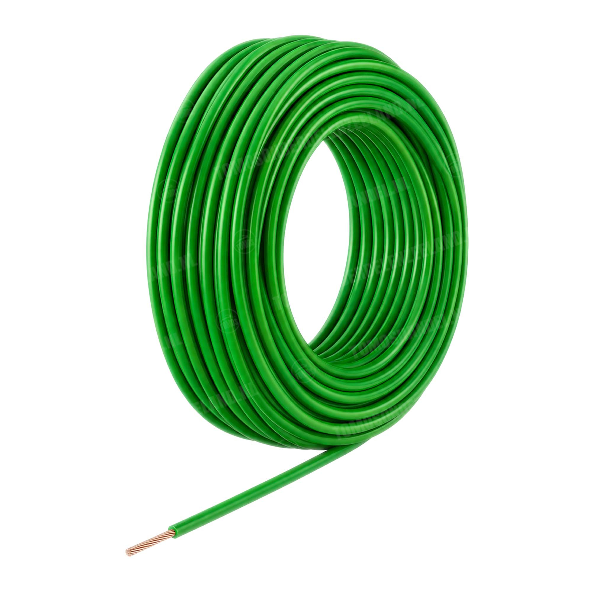 Electrisch draad groen 1.5mm montagedraad per meter