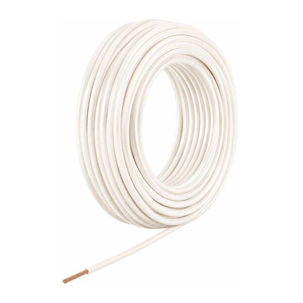 Electrisch draad wit 1.5mm montagedraad per meter