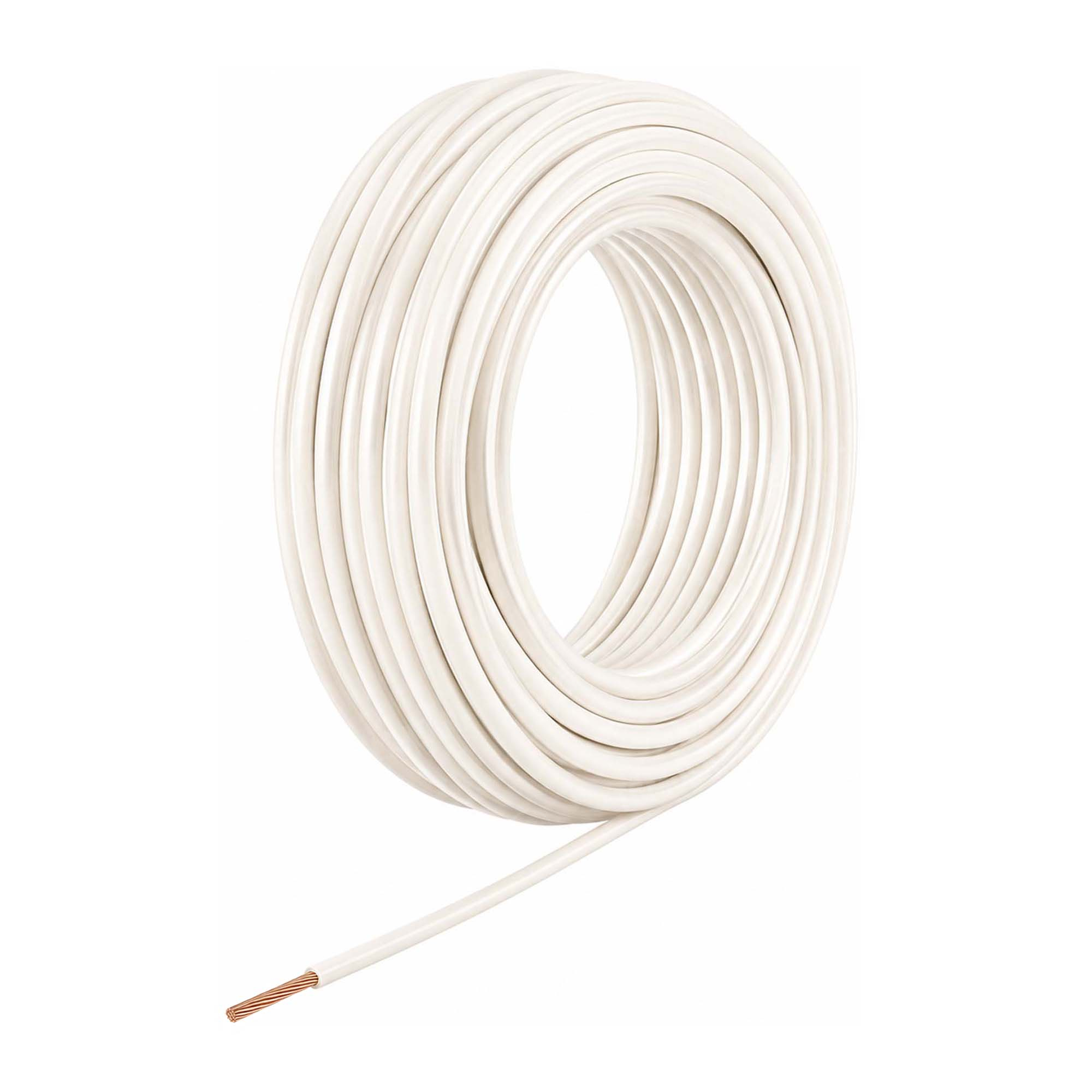 Electrisch draad wit 1.5mm montagedraad per meter