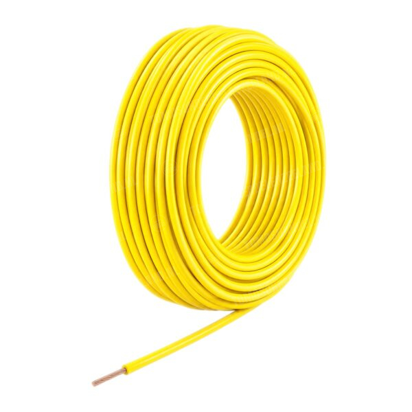 Electrisch draad geel 1.5mm montagedraad per meter